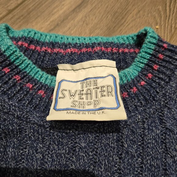 Vintage 90s The Sweater Shop Coogi Style Multicolour Knit Sweater - EUC - Picture 4 of 9